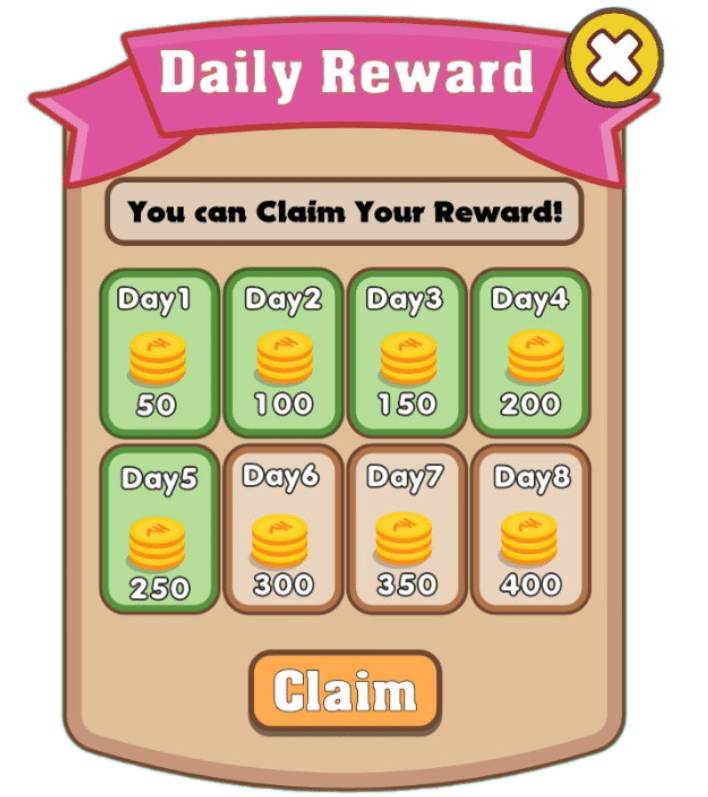 VIP bonuses daily reward